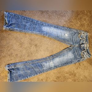 Almost famous size zero faded jeans.